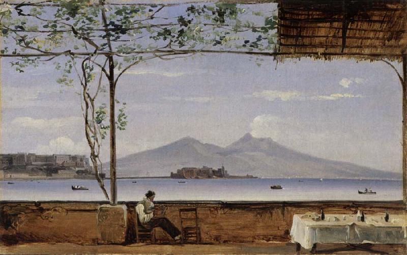 Johann Jakob Ulrich Seaside Terrace near Naples Sweden oil painting art